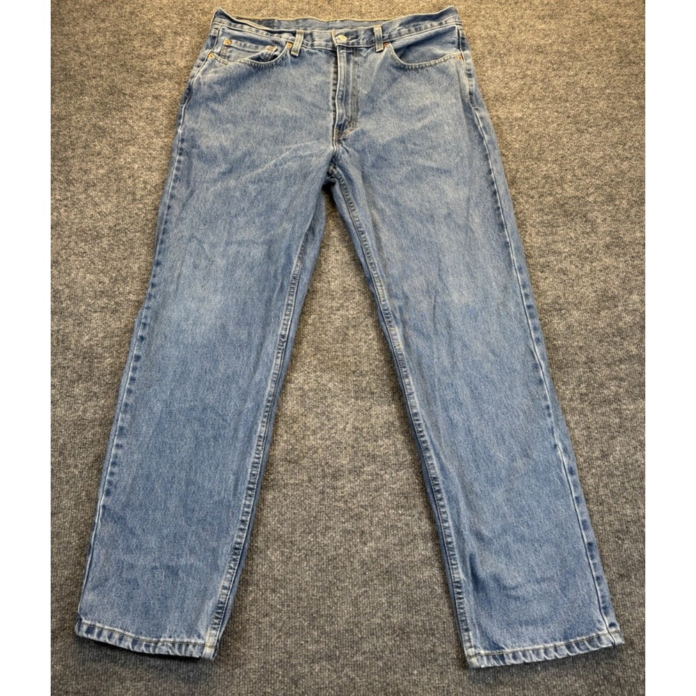 Levi's Men's 550 Relaxed Fit Jeans Size W36 L32 Light Blue Denim Straight Leg
